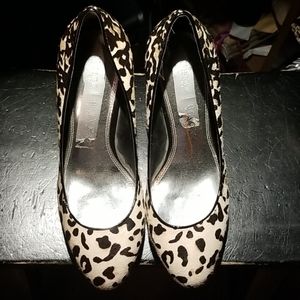 Pony Hair leopard Heel shoe pump